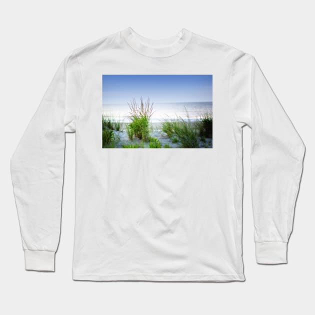 Sea Oats On The Dune Long Sleeve T-Shirt by JimDeFazioPhotography